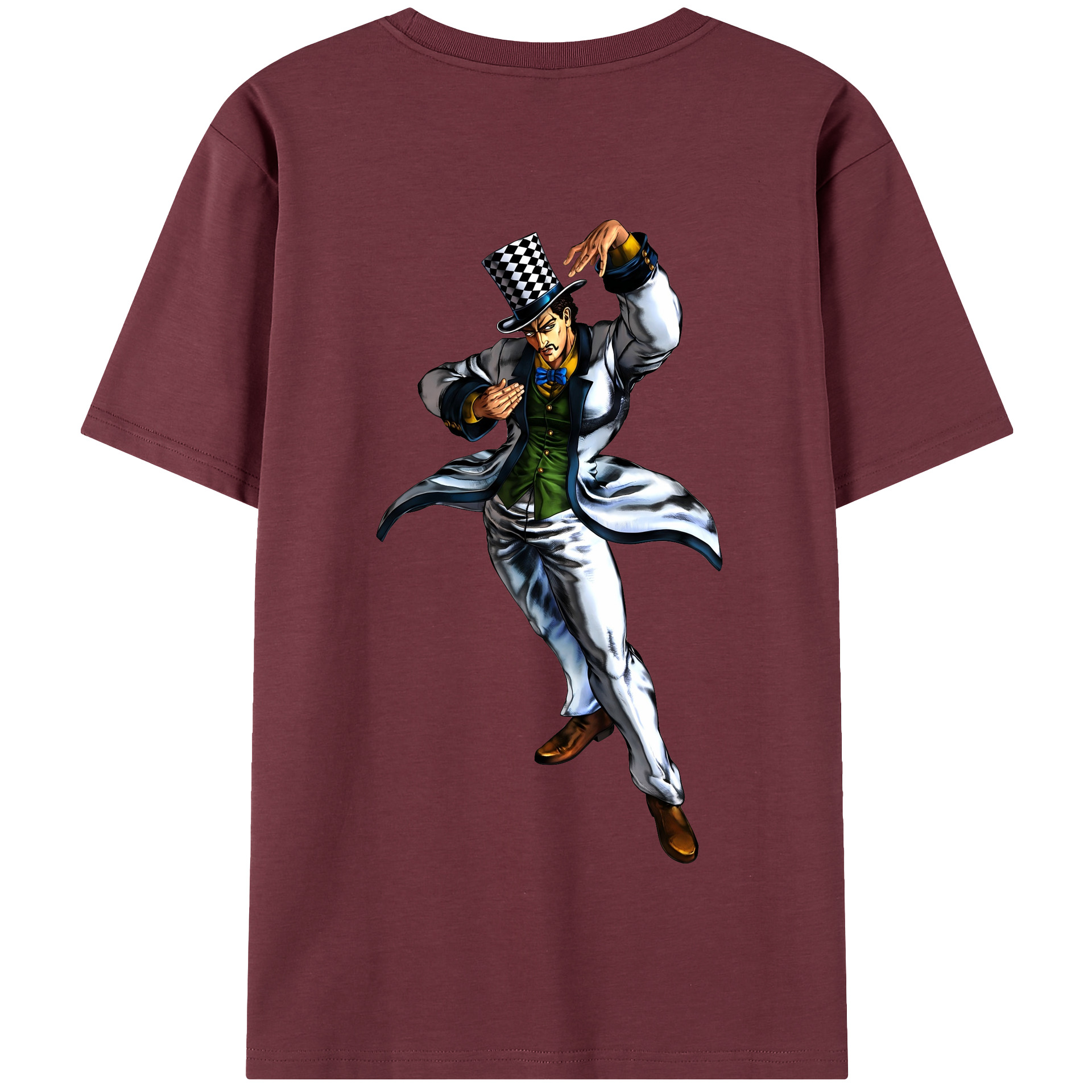 （画像用） ジョジョの奇妙な冒険 ウィル?アントニオ?ツェペリ JoJo's Bizarre Adventure Will Anthonio Zeppeli 綿100％半袖Tシャツ（背面プリント）